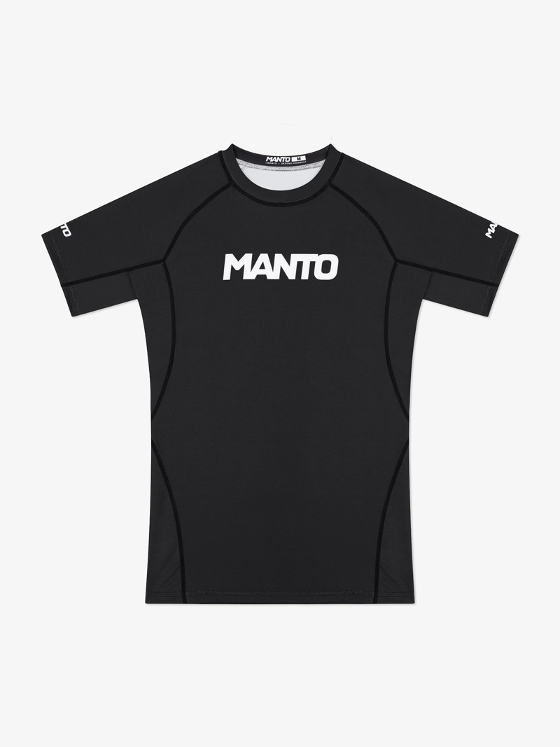 MANTO logo dual RASHGUARD-black